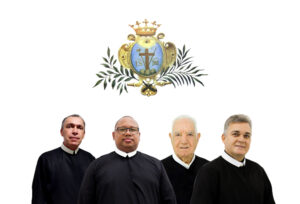Da esq. para a dir.: Ir. Inaldo, Pe. Geovânio, Ir. Albino e o Pe. Tiago.